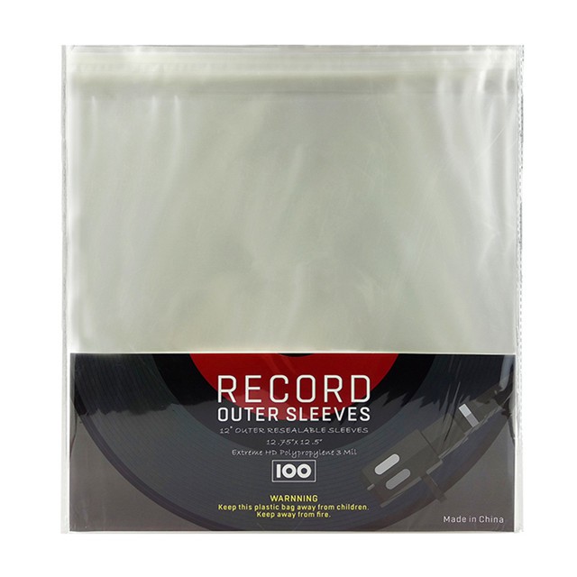 33 RPM Record Sleeves, 12.75 x 13 | 2-mil Polypropylene Plastic Outer  Album Cover Protective Sleeves, LP Covers for 12 Records Archiving, Disc