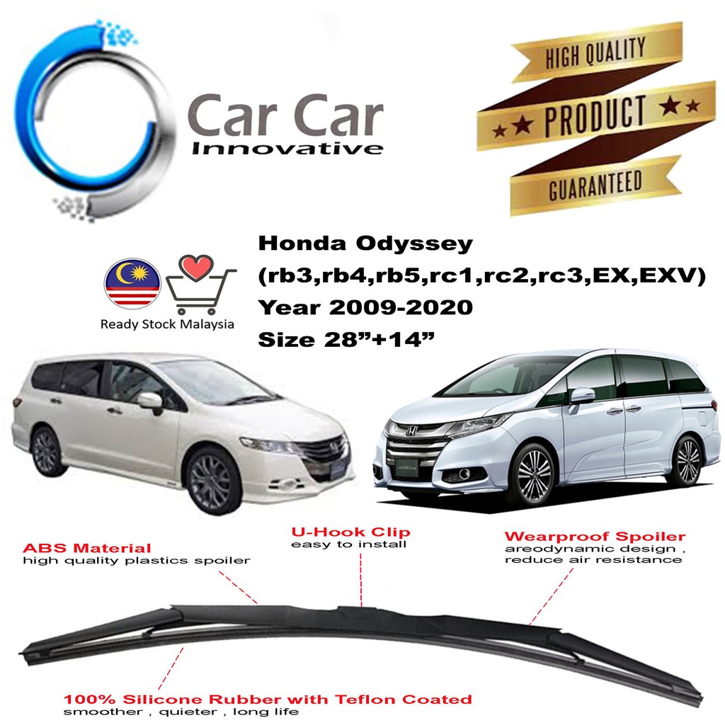 2015 honda odyssey on sale wiper blade size