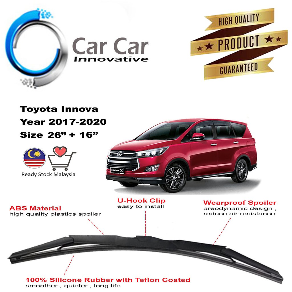 Toyota wiper blade clearance size