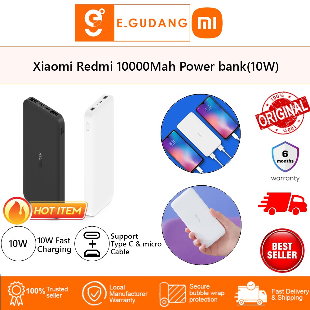 Xiaomi Mi Redmi Power Bank 10000 mAh vs. Xiaomi Mi Redmi Power Bank 20000  mAh