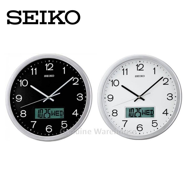 100 ORIGINAL SEIKO Quiet Sweep Analogue Digital Wall Clock QXL007 QXL007A QXL007S Jam Dinding