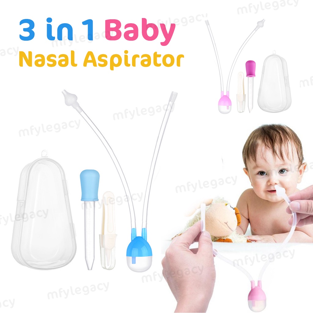 Parhdoas Nasal Aspirator Baby / Baby Nose Cleaner + Tweezer FREE Tube Brush  0 months+, Penyedut Hingus