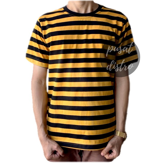 Black shop yellow shirt