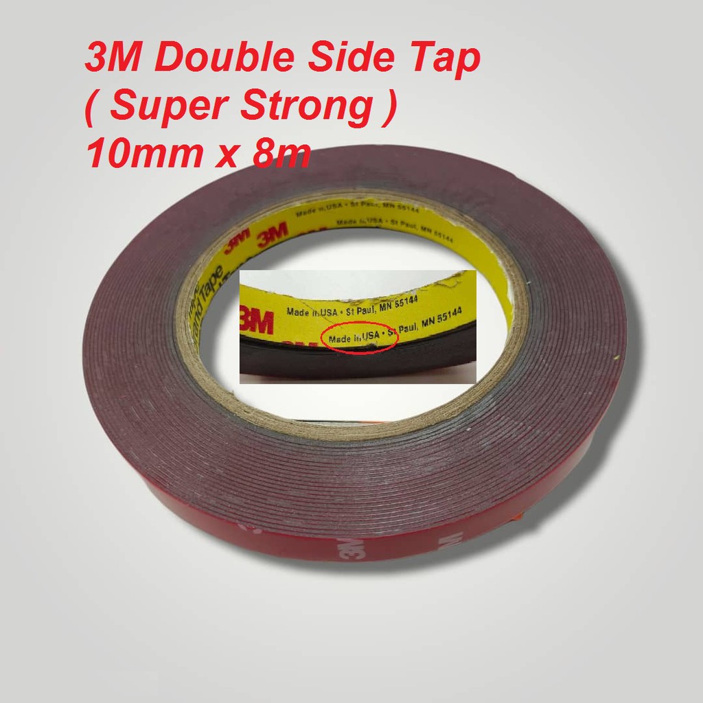 3M ORIGINAL Super Heavy Duty Double Sided Tape 10mm x 8 meter
