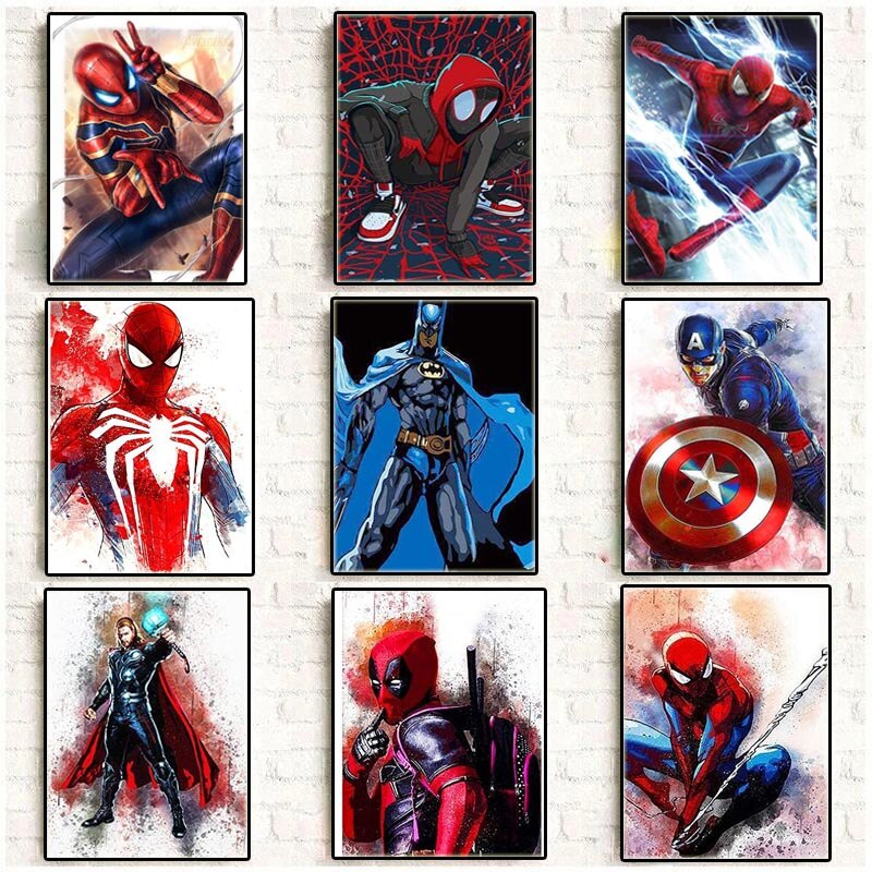 5D Diamond Painting Avengers Iron Man Hobby Captain America Art DIY  Spiderman Mosaic Full Square Round Drill Home Decor - AliExpress