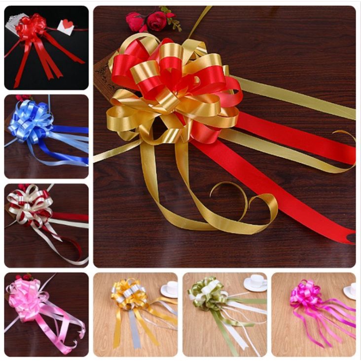 Glitter Pull Bows Gift Packing Knot Ribbons String Bows Gift Wrapping  Flower Basket Wedding Baby Shower Party Birthday Car Decor - AliExpress