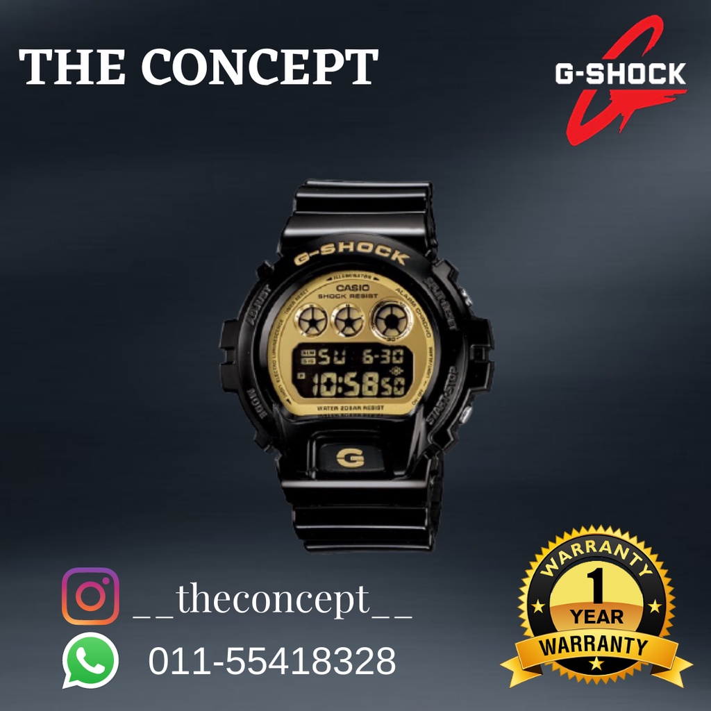 G shock dw store 6900 black gold