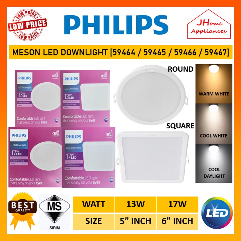 PHILIPS MESON POSH LED RECESSED DOWNLIGHT 12W 13W 17W 18W