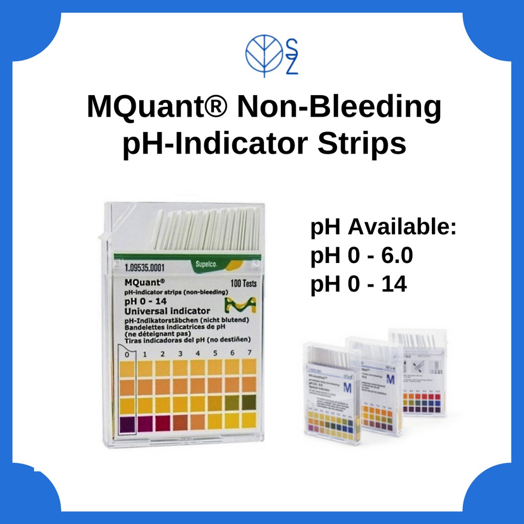 Tiras indicadoras de pH pH 0 - 14 Indicador universal non-bleeding, pH  range 0-14, graduations and accuracy accuracy: 1 pH unit, for use with  MQuant® StripScan App