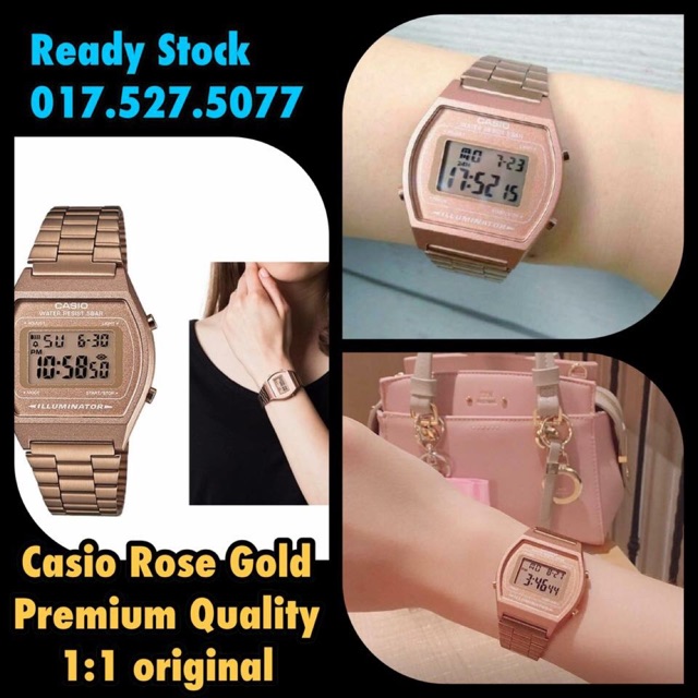 Harga jam casio rose 2024 gold