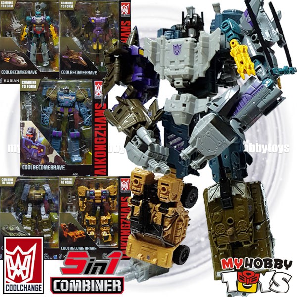 CoolChange 5 in 1 Transformable Robot Bruticus Combiner Wars