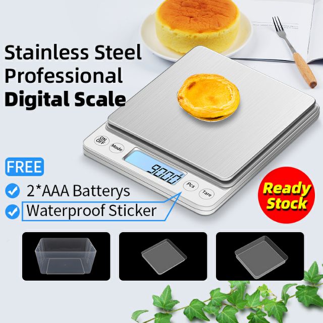 KUBEI Kitchen Scale, 3kg/1kg Digital Food & Jewelry Scale With