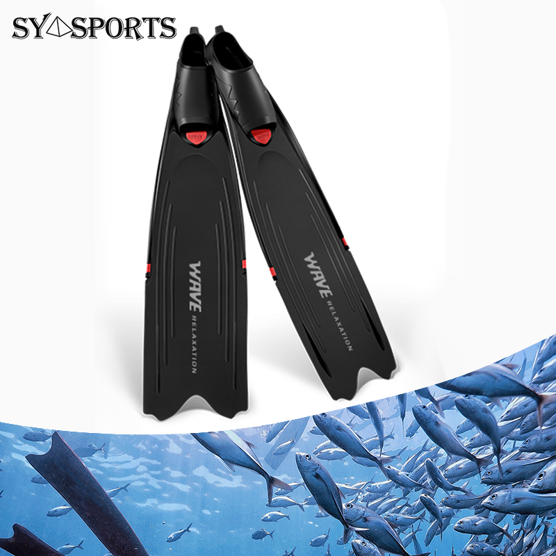 READYSTOCK* HOT STYLE Footpockets Professional Adult Free Diving Fins Fiber  Training Spearfishing Long Diving Freediving Fins