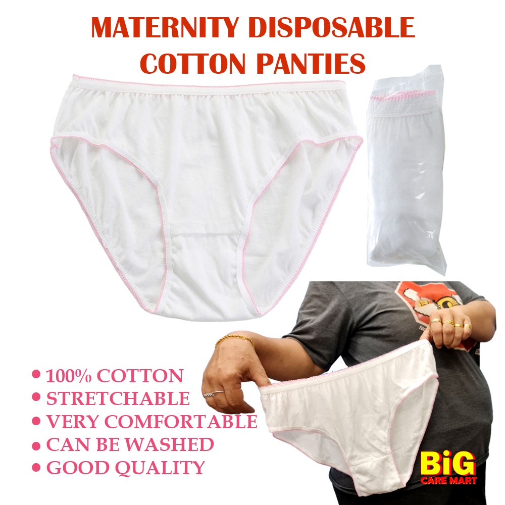 Nice Disposable Panties Maternity / Plus Size Cotton Underwear  (Comfortable) 4piece Pack- XL to 6XL