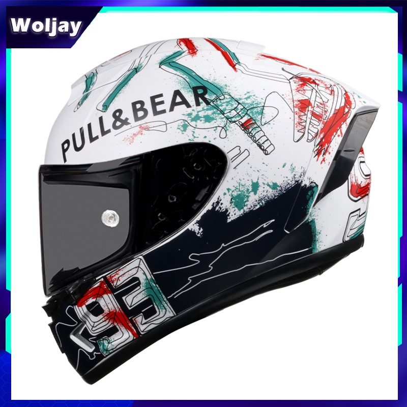 High Quality] Full Face Motorcycle Helmet Graffiti Stylish Fast