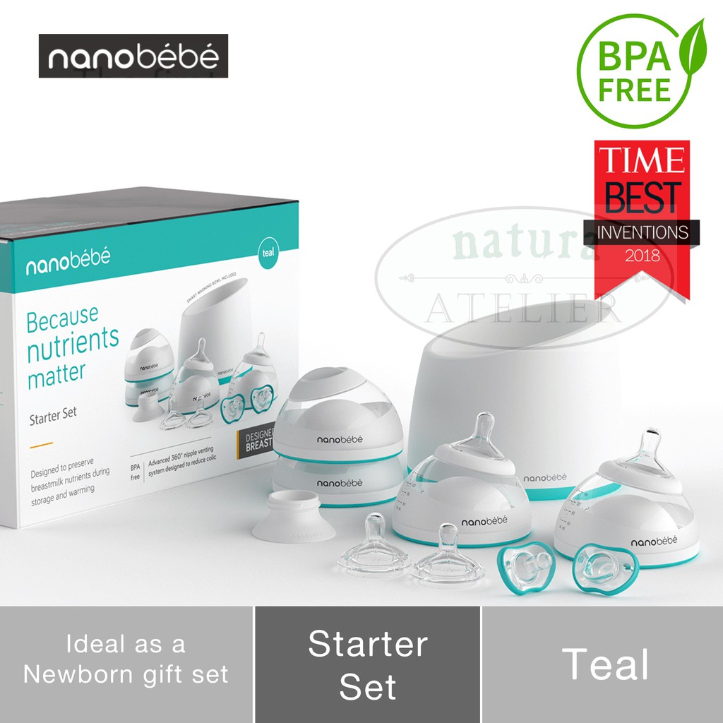 Nanobebe starter store set in teal