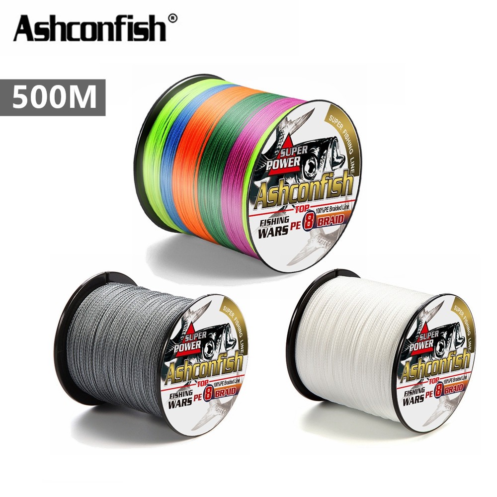 Ashconfish 500M 8 Strands Braided Fishing Line Spot Dyneema PE Line  Invisible