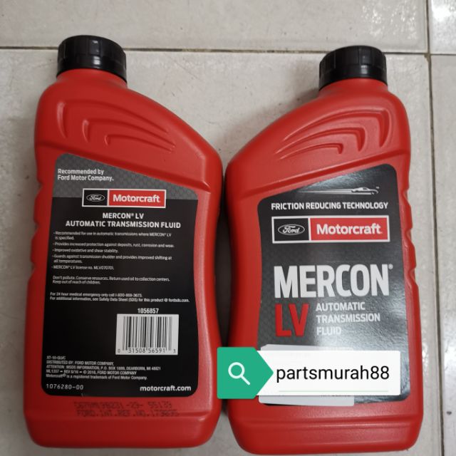 Original Ford Motorcraft Mercon LV Automatic Transmission Fluid ATF Auto  Gearbox Oil Transfer Case Ford Ranger T6 / T7