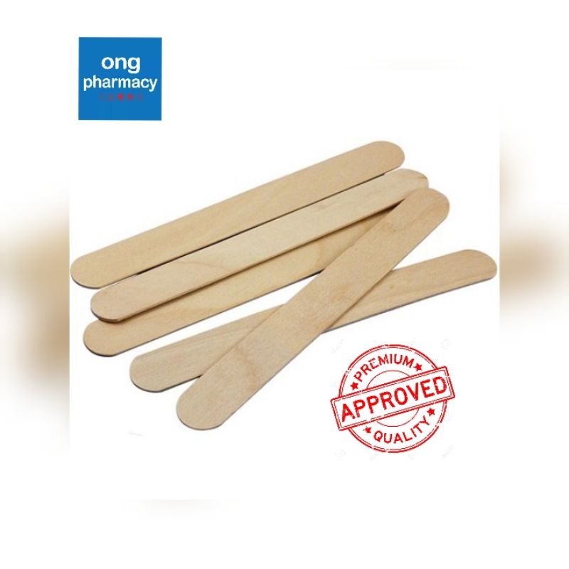 100 Pack Wooden Tongue Depressors 150x18x1.6mm