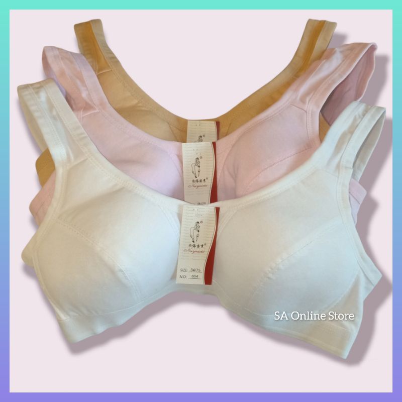 Girls TEENAGER Cotton Bra 604 Size 34-40 Non Wired Singlet Puberty