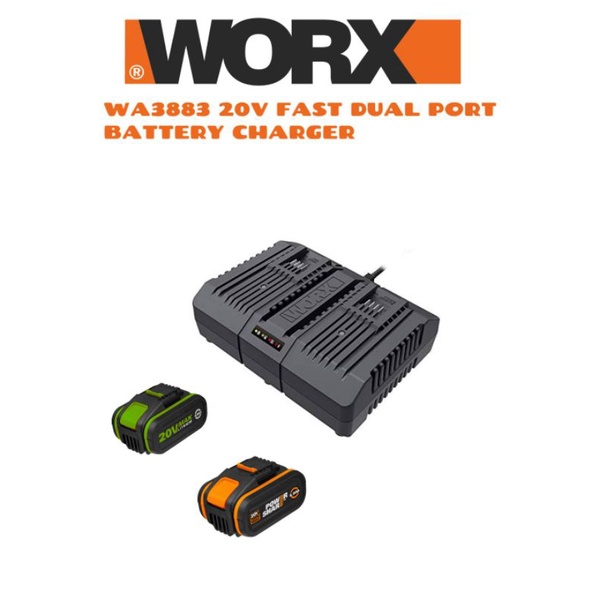 Worx 20v Charger 2 Dual port Shopee Malaysia