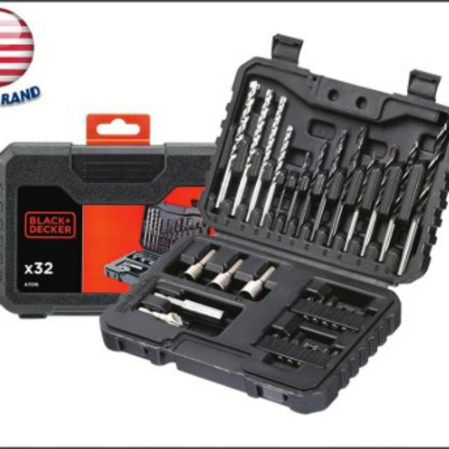 Black and Decker A7216 32 Piece Drill, Nut Driver and Screwdriver Bit Set