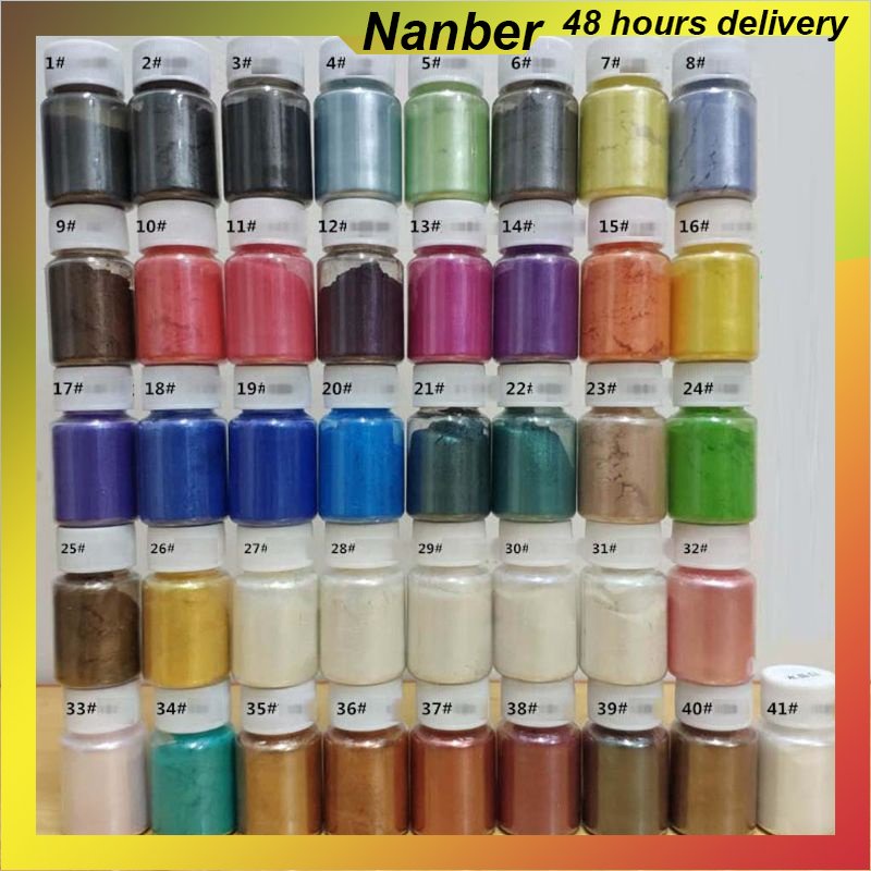 10g Mica Powder Pearlescent Epoxy Resin Pigment Powder for Soap Paint  Jewellery Making Nail Polish Resin 60 Colors