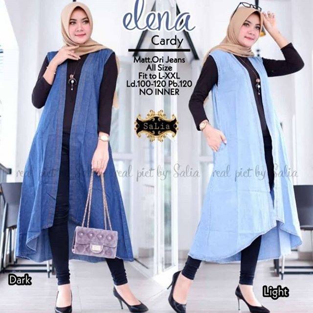 Denim shop cardigan long