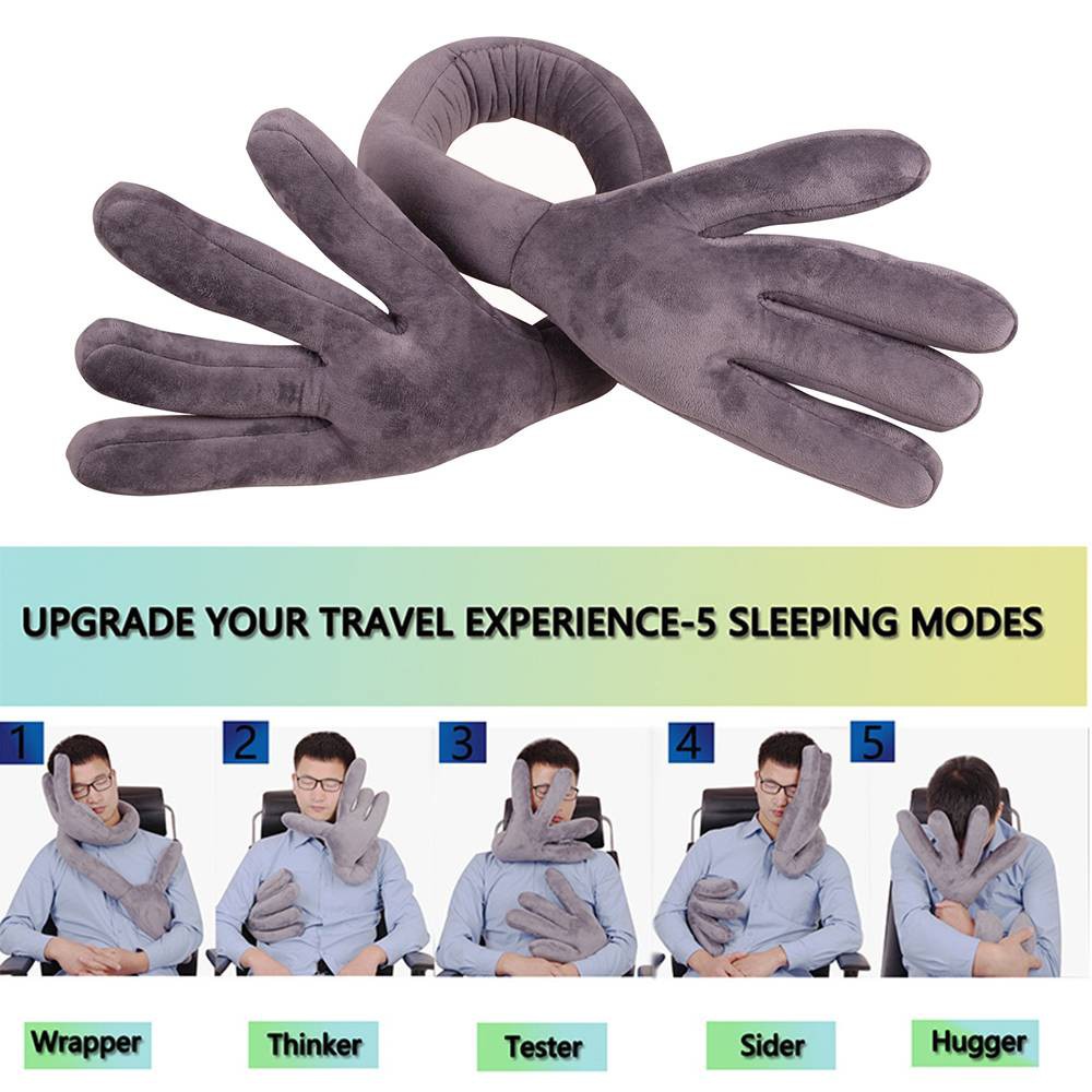 Travel pillow with store hands