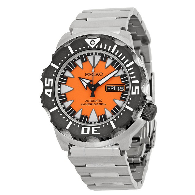 Ready Stock Seiko Superior Monster 2nd Generation Orange Black Monster srp315k2 SHARK TEETH