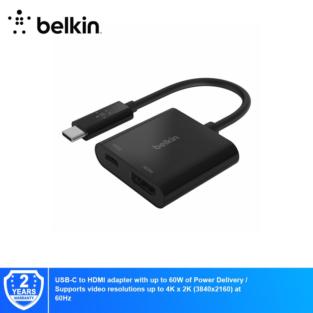 Adaptador Belkin AVC002btBK, 60W, USB-C a HDMI
