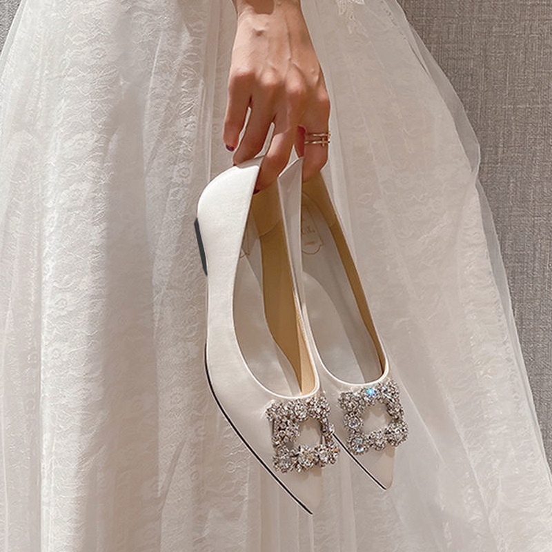 Flat wedding shoes hot sale size 8