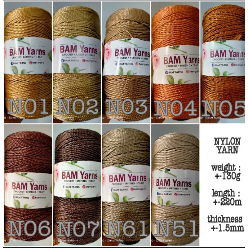 Nylon yarn for crochet and knitting