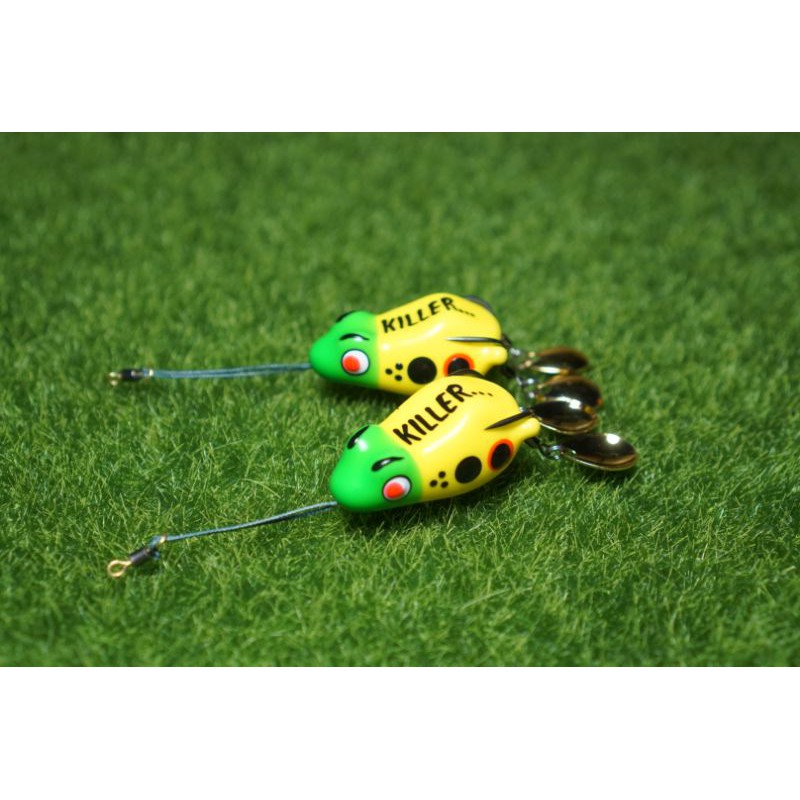 Lure Killer Soft-frog With Kevlar Single Blade @ Double Blade( Yellow Green  )