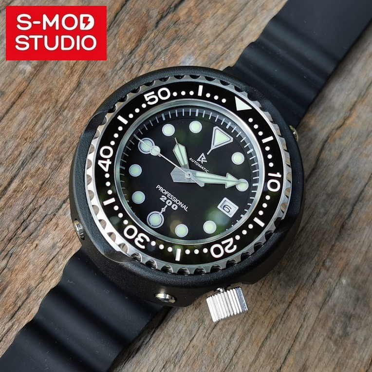 S MOD Seiko Grandfather Tuna 6159 Titanium Emperor Tuna Seiko Mod