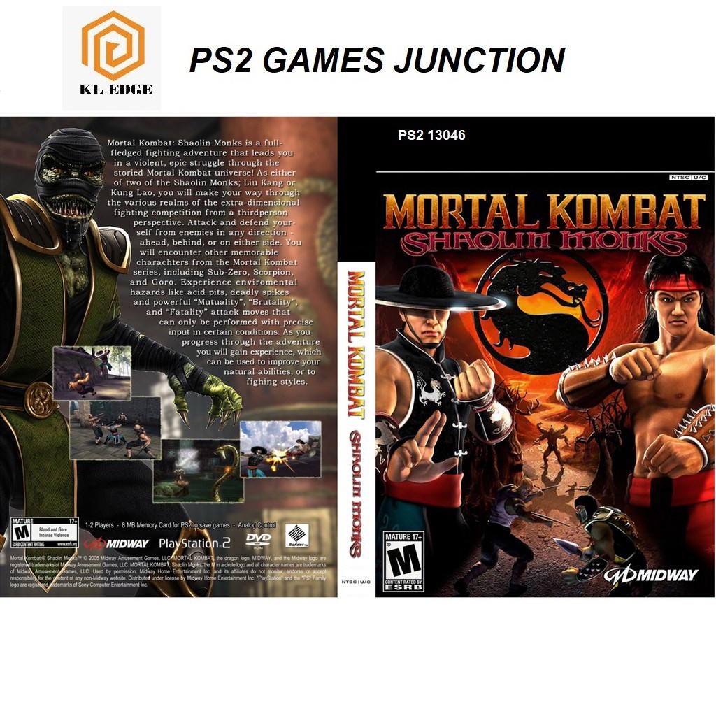 🔥PS2 CD DVD Games🔥 Mortal Kombat Shaolin Monks (Dvd Game) | Shopee  Malaysia