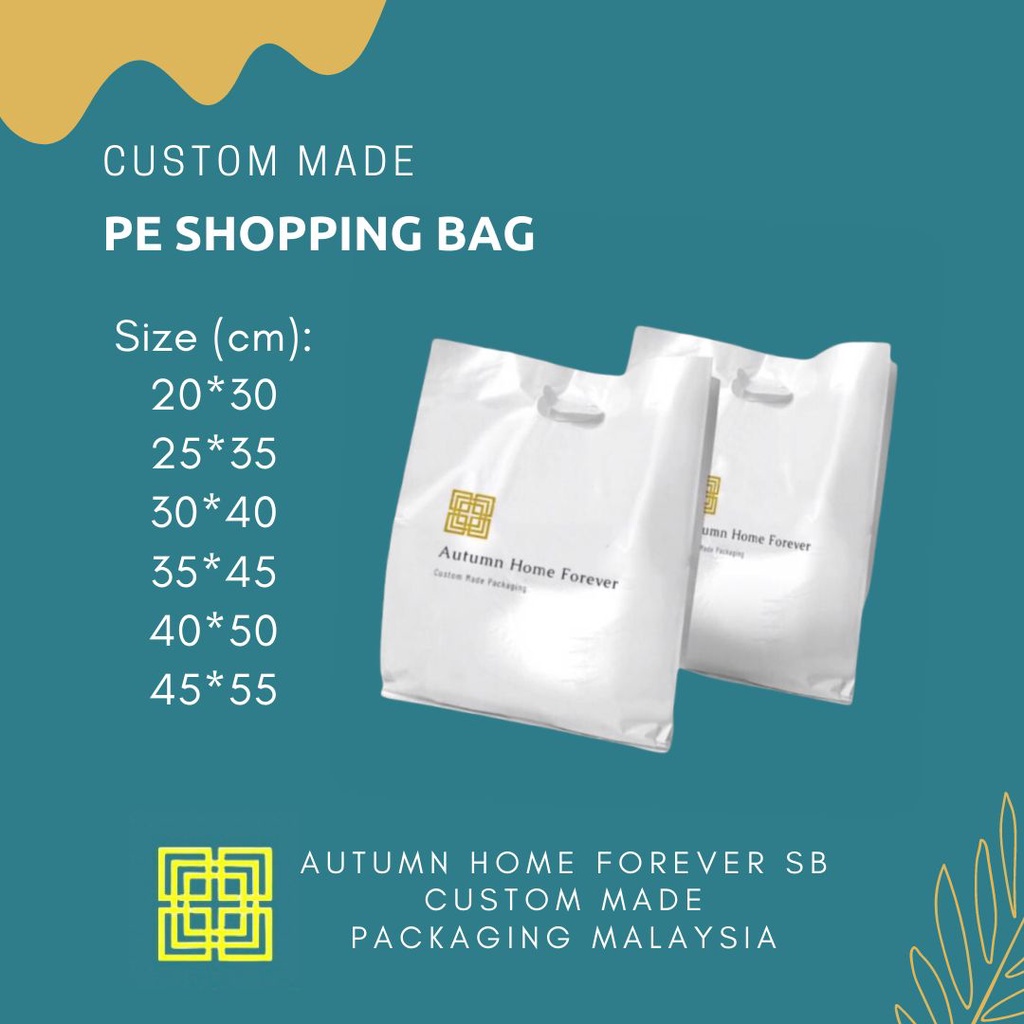 Promotional plastic best sale shopping bags