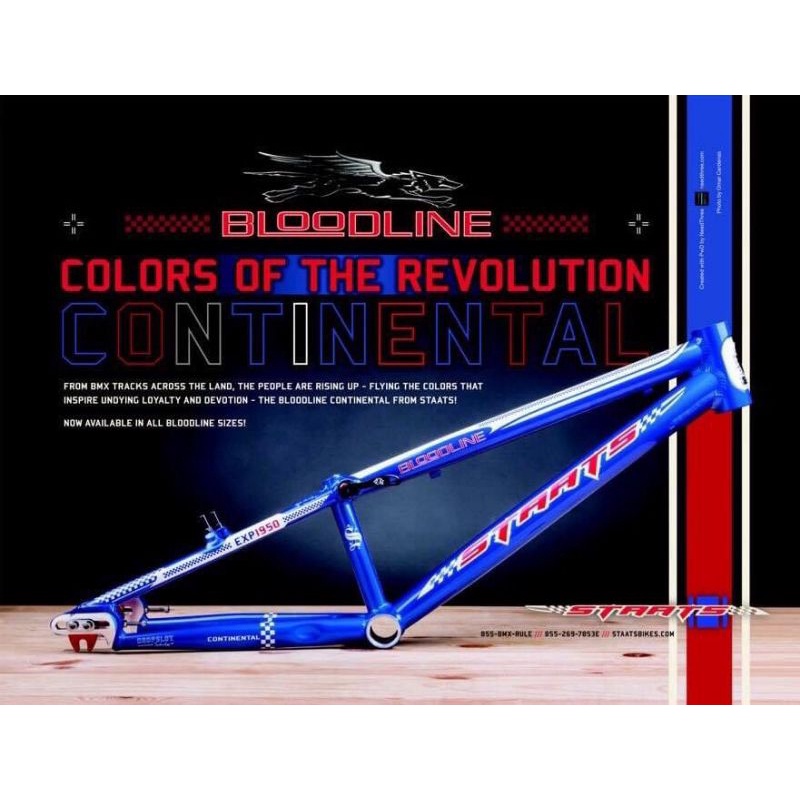 STAATS BMX FRAME CONTINENTAL BLUE Shopee Malaysia