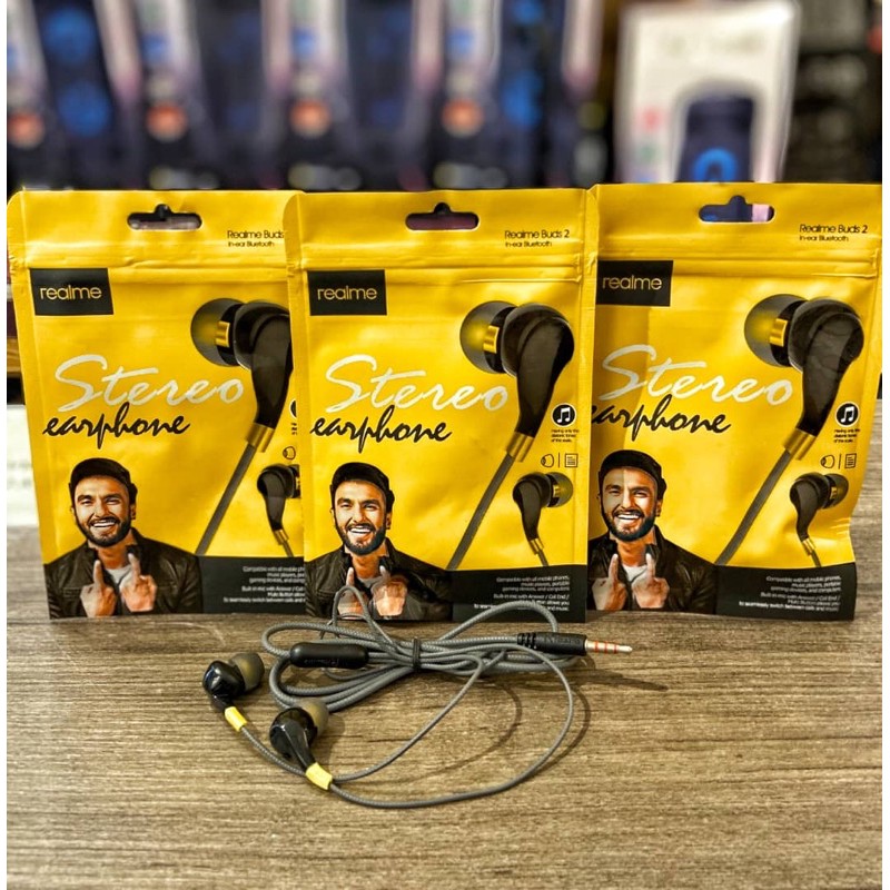 READY STOCK Realme Stereo earphone earphone handfree RMA103 Shopee Malaysia