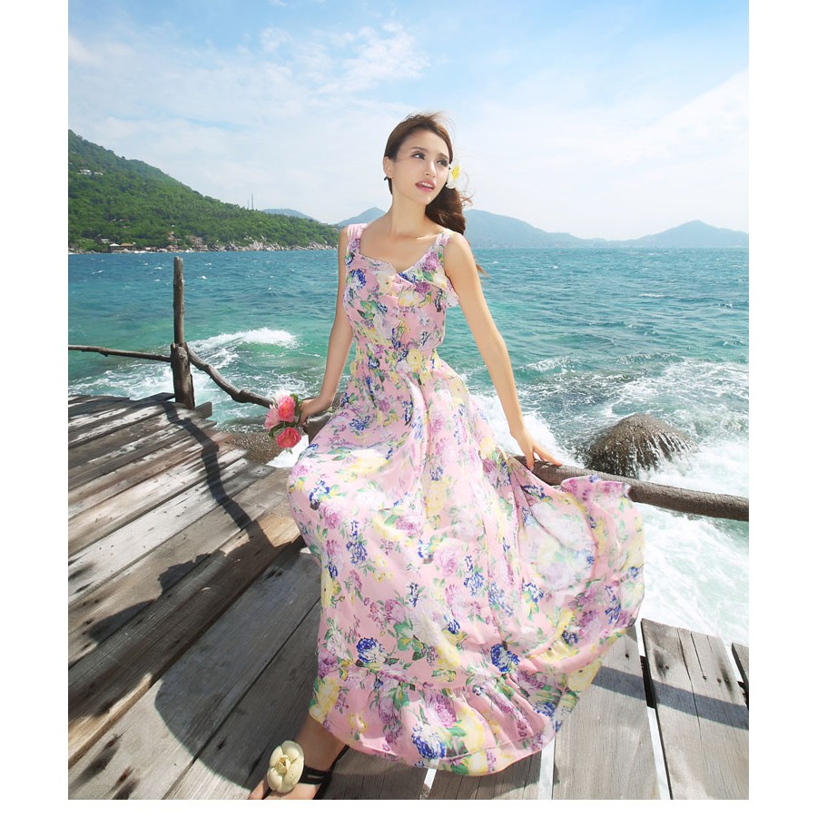 Flower cheap beach dress