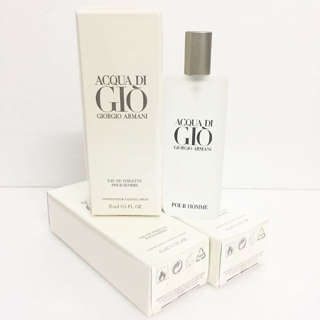 100 Original GIORGIO ARMANI ACQUA DI GIO TRAVEL SPRAY 15ML