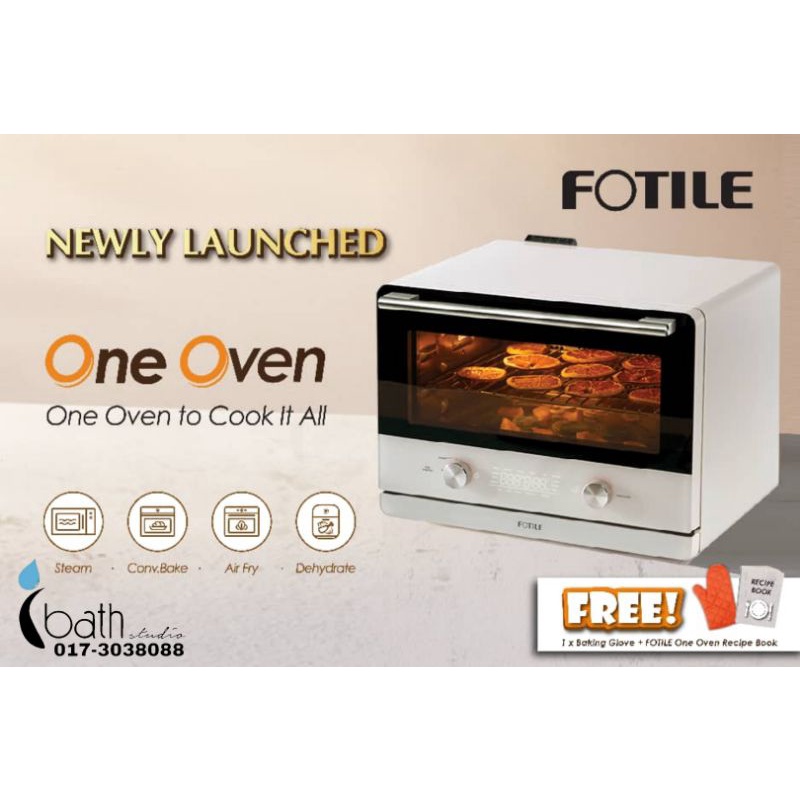 Fotile ChefCubii 4-in-1 Countertop Convection Steam Combi Oven Air Fryer Food Dehydrator