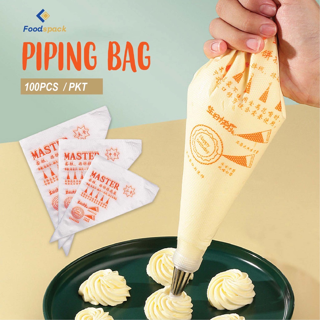 1set, 100pcs Disposable Pastry Bags, Piping Bags 30cm, Icing Bags