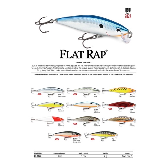 Rapala Flat Rap 08 Fishing Lure (Limited)