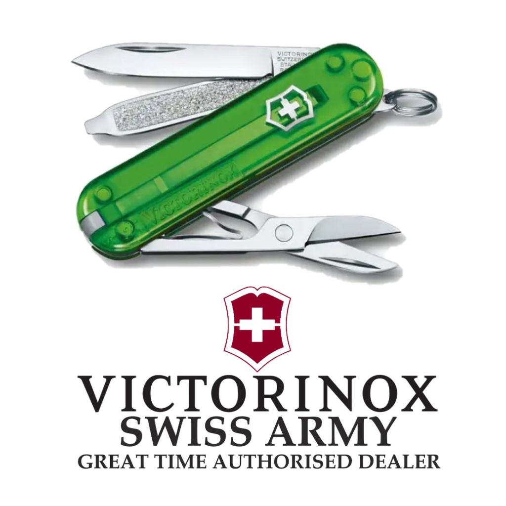 Knife Victorinox Classic SD Transparent Colors Green Tea