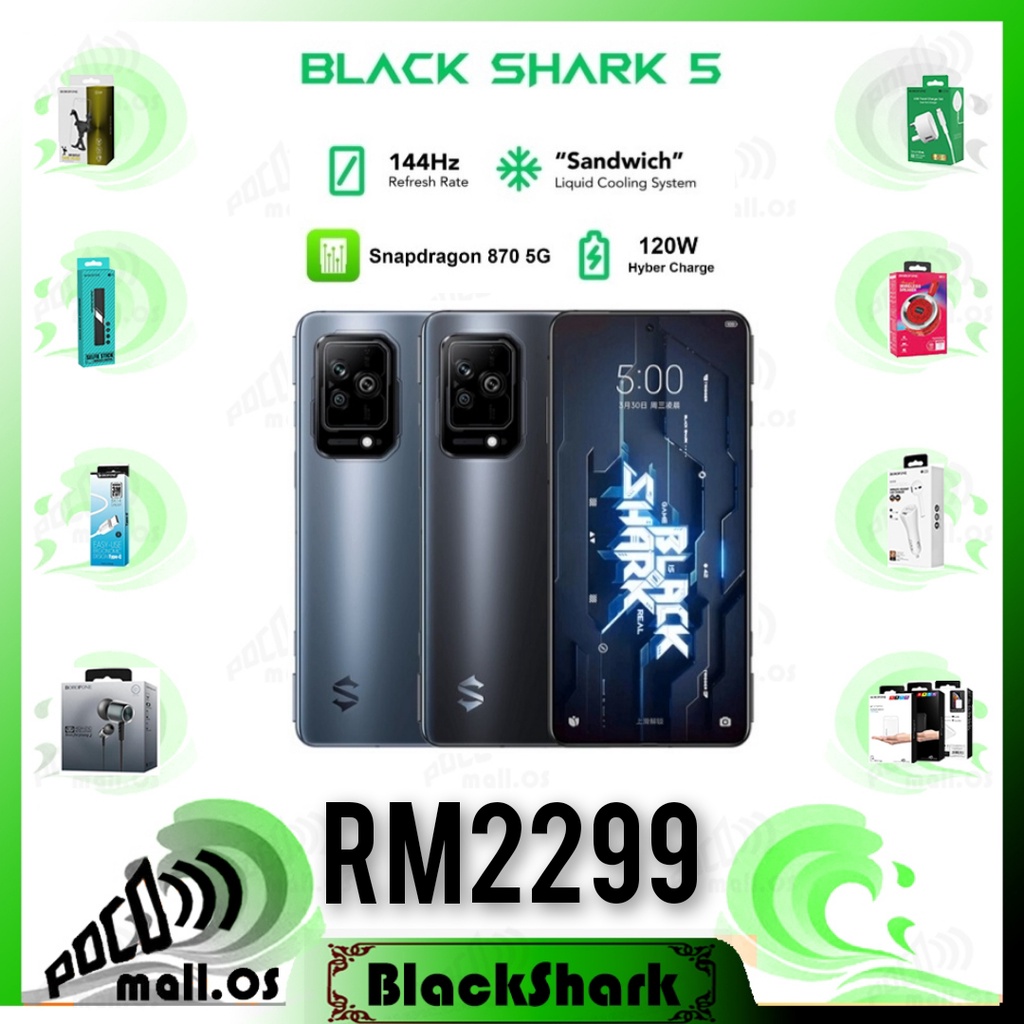 BLACK SHARK 5(DEMO Set) | 5G💥8GB+128GB💥🎁FREE GIFT🎁 [MY Set