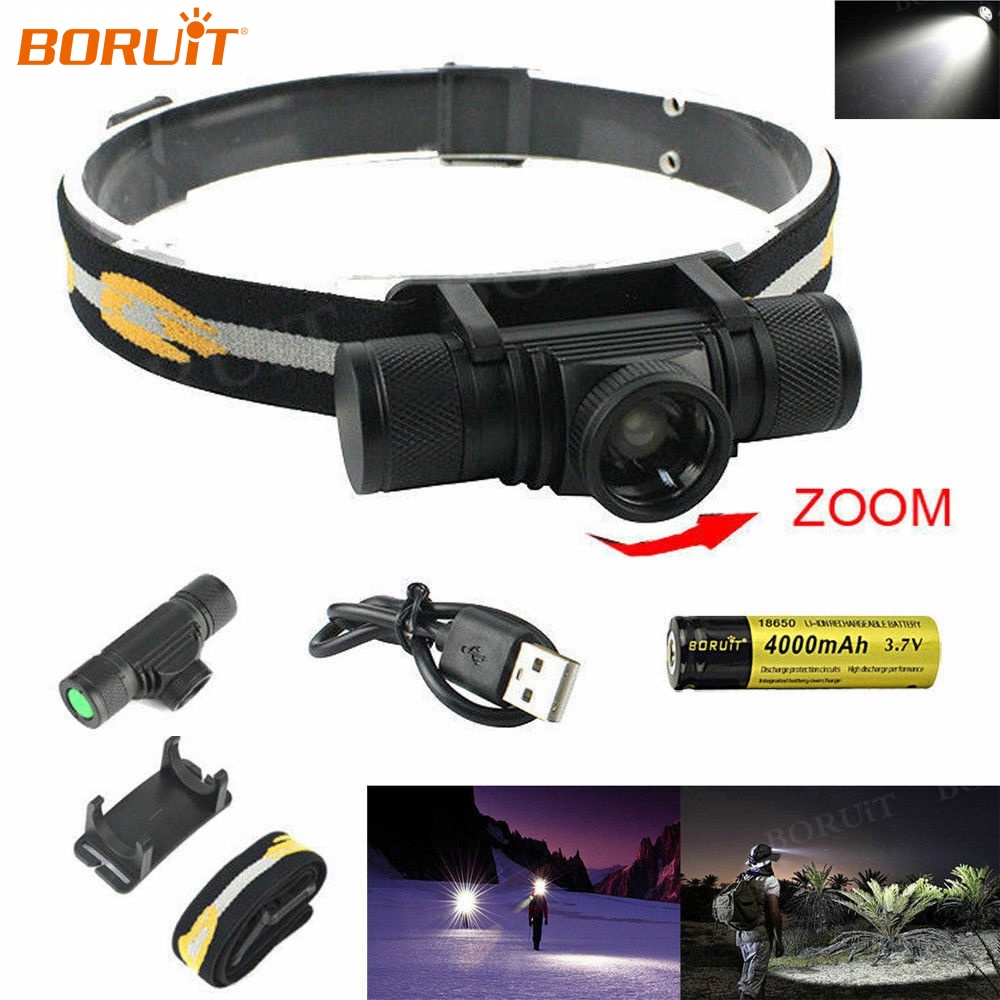 Rechargeable zoom led headlamp fishing headlight torch hunting head lamp  camping headlamp flashlight head light