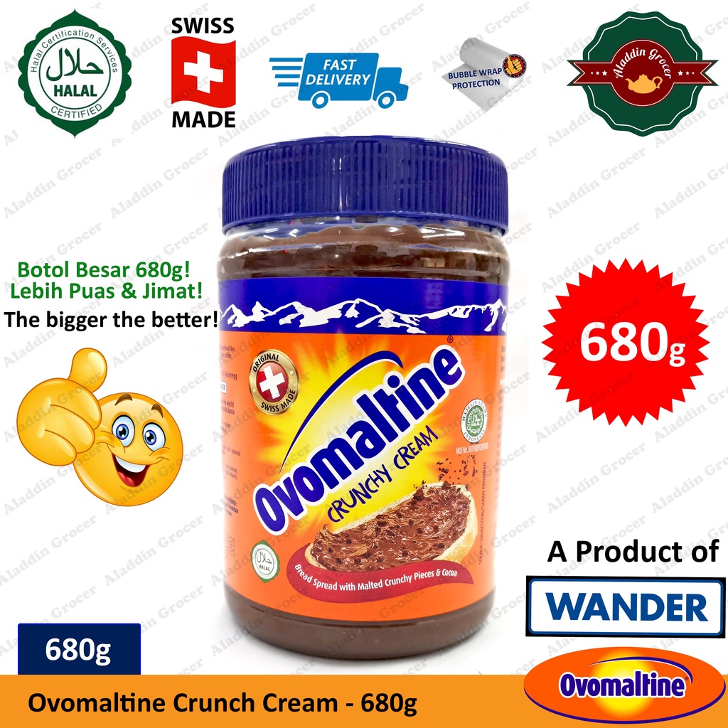 Ovomaltine Crunchy Cream 380g/ Malt Cream Spread