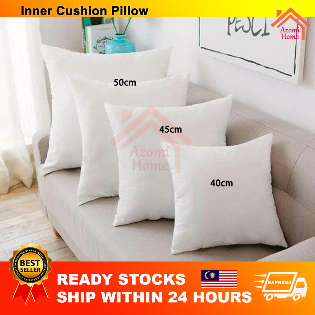 Premium Quality Sofa Inner Cushion Pillow 40cm 45cm 50cm Bantal