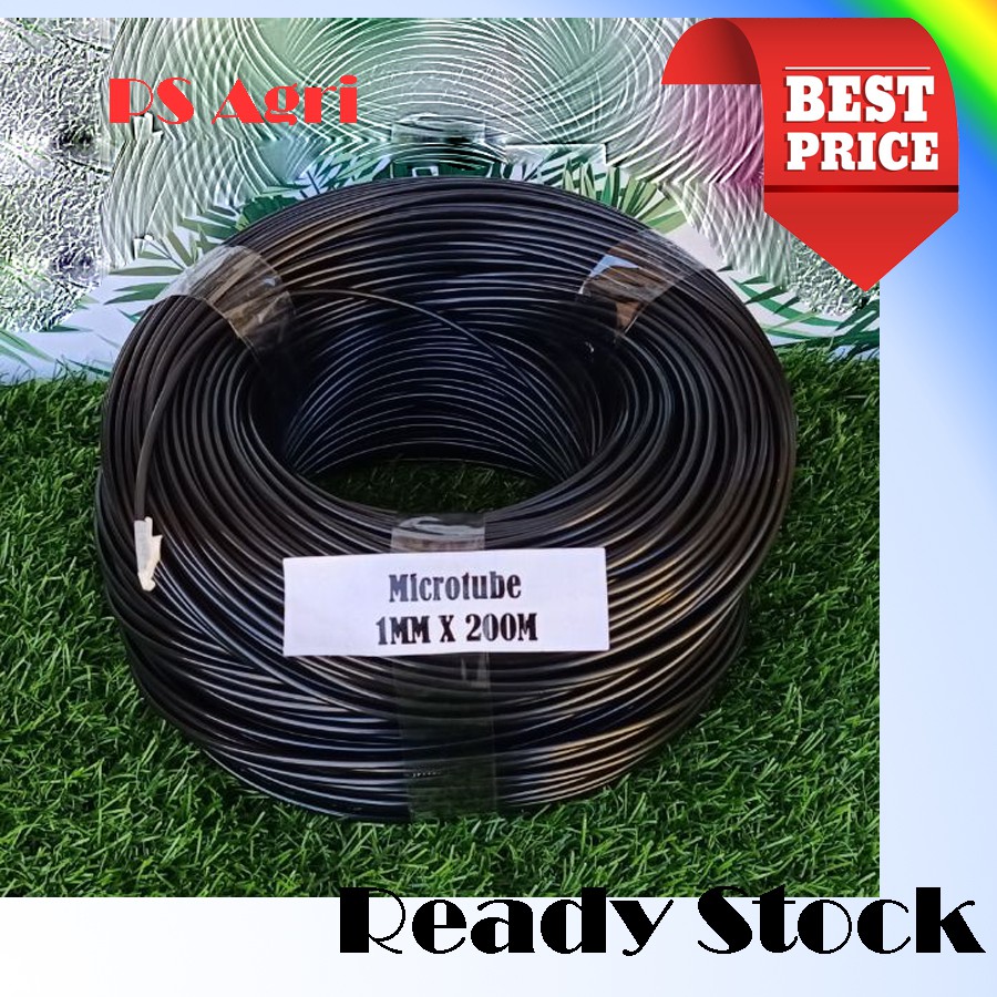 🌟1MM X 200M MICROTUBE Fertigasi / Black Microtube / Micro Tubing